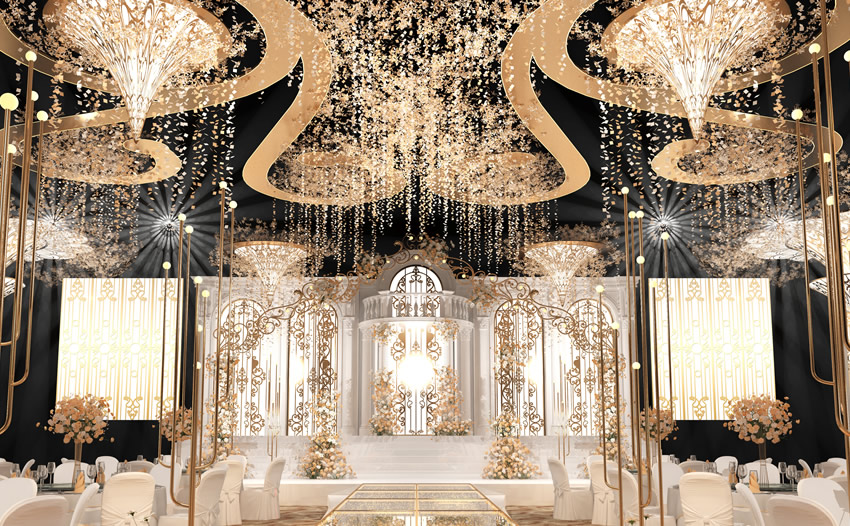 南票花木兰喜事汇金色大厅效果展示